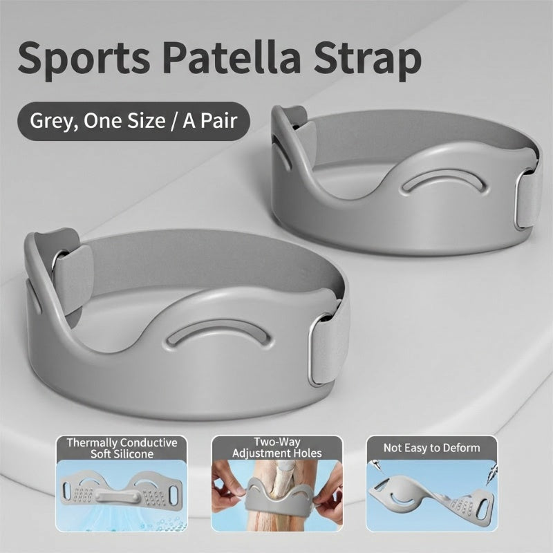 Patella Brace – Silicone, Shock-Absorbing, Breathable, Dual-Buckle 🏃