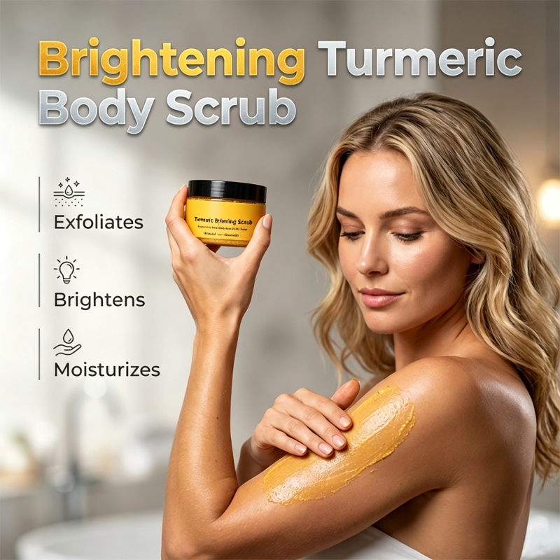 Brightening Turmeric Body Scrub – Gentle Exfoliation, Radiant Glow