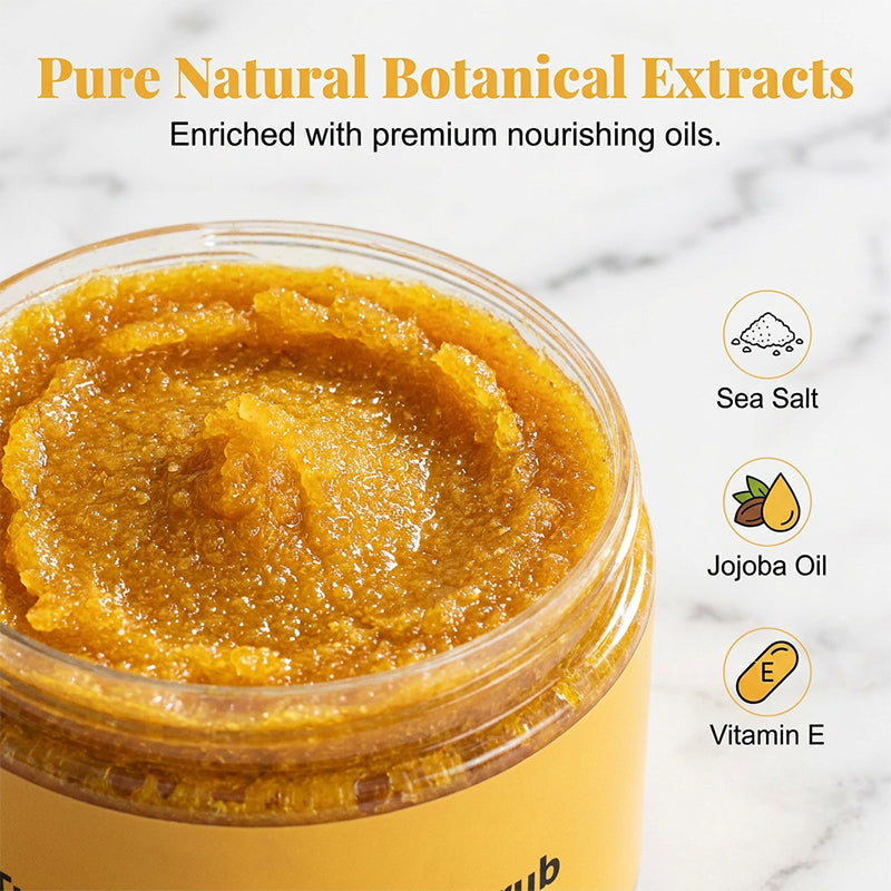 Brightening Turmeric Body Scrub – Gentle Exfoliation, Radiant Glow
