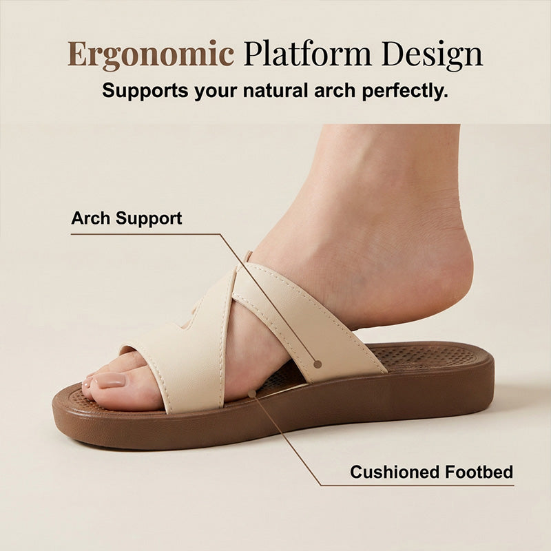 Women's Non-Slip Comfort Platform Slide Sandals