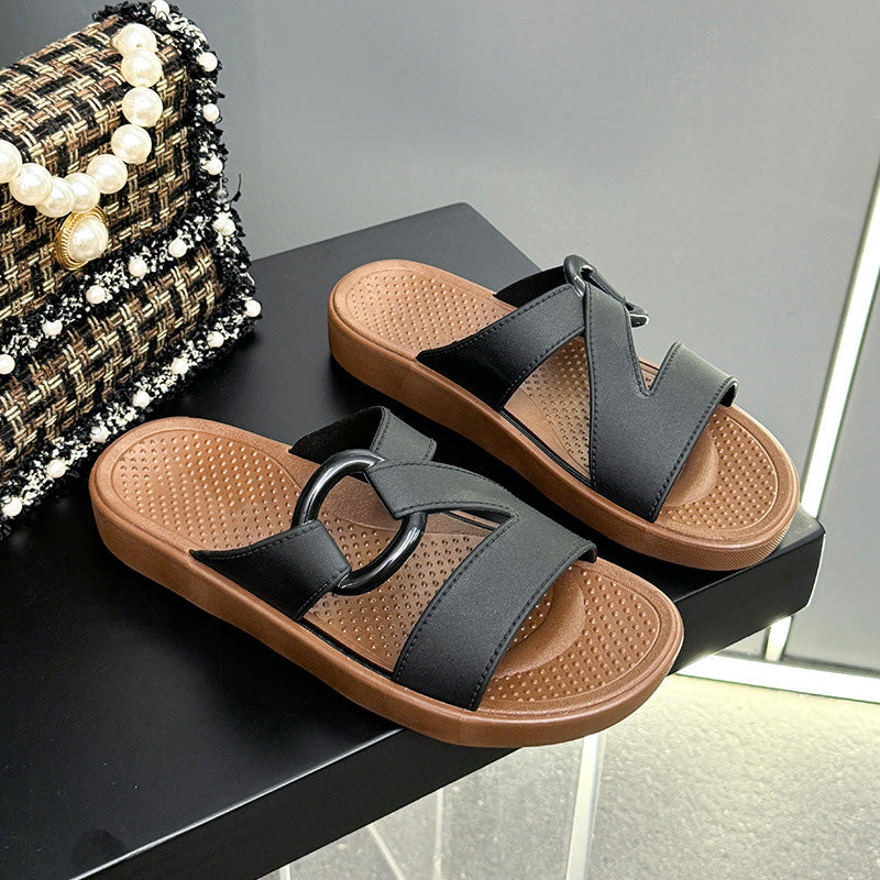Women's Non-Slip Comfort Platform Slide Sandals