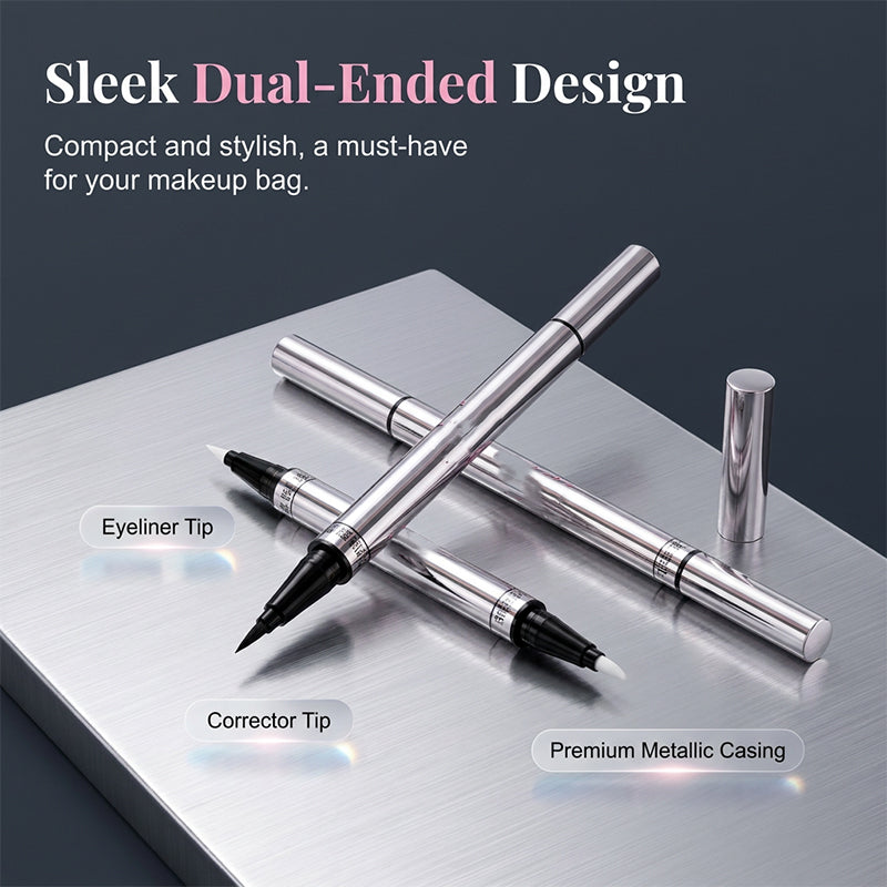 Zero-Mistake Dual Eyeliner – Ultra-Precise, Built-in Corrector