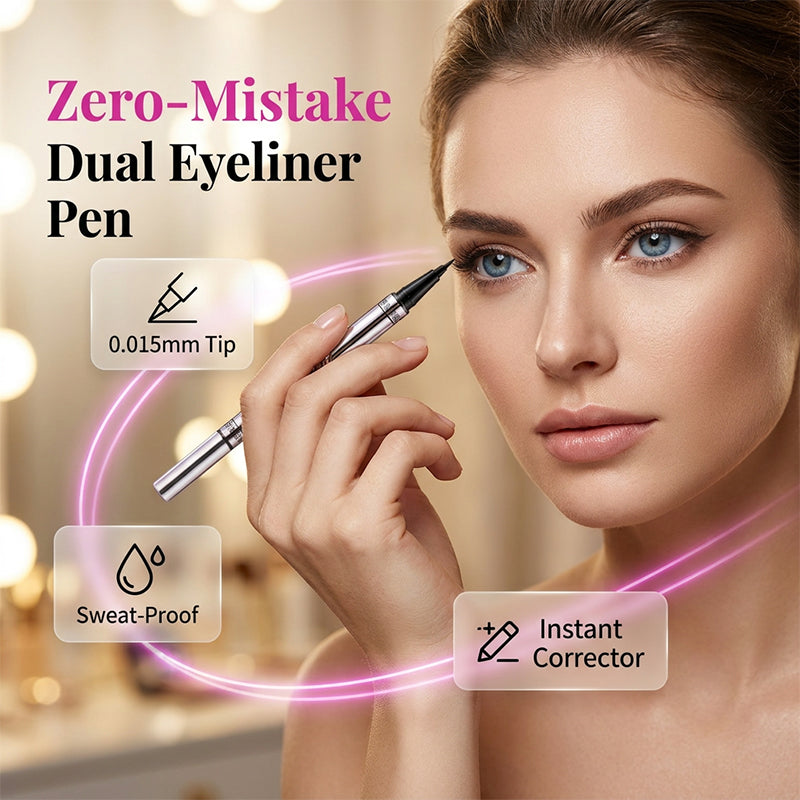Zero-Mistake Dual Eyeliner – Ultra-Precise, Built-in Corrector