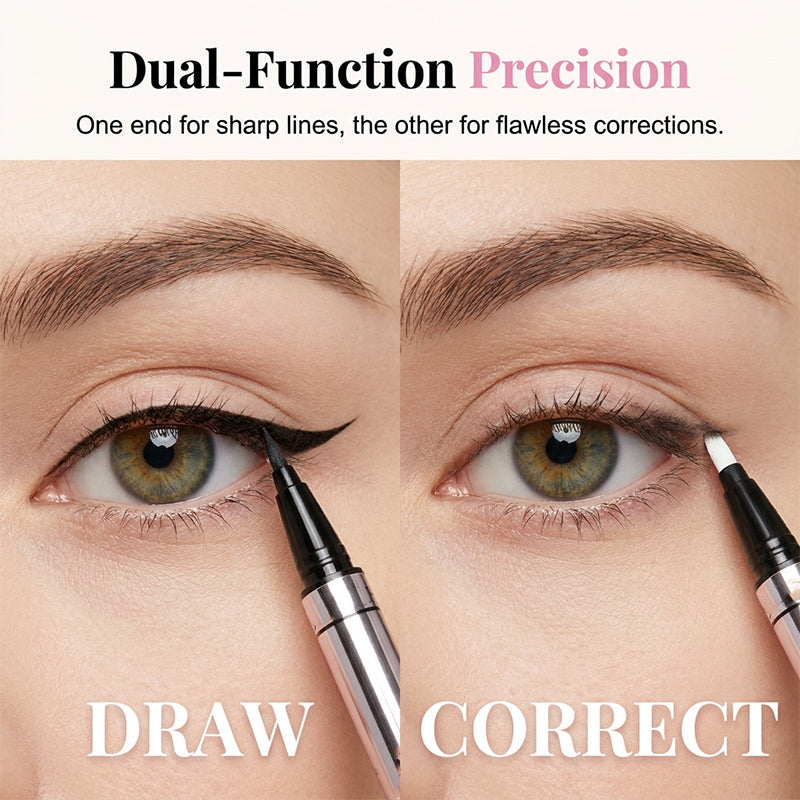 Zero-Mistake Dual Eyeliner – Ultra-Precise, Built-in Corrector