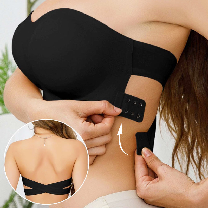Strapless Wireless Bra – Cross-Back, Invisible Support