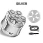 6-Blade Head Shaver – Waterproof, Magnetic Quick-Clean
