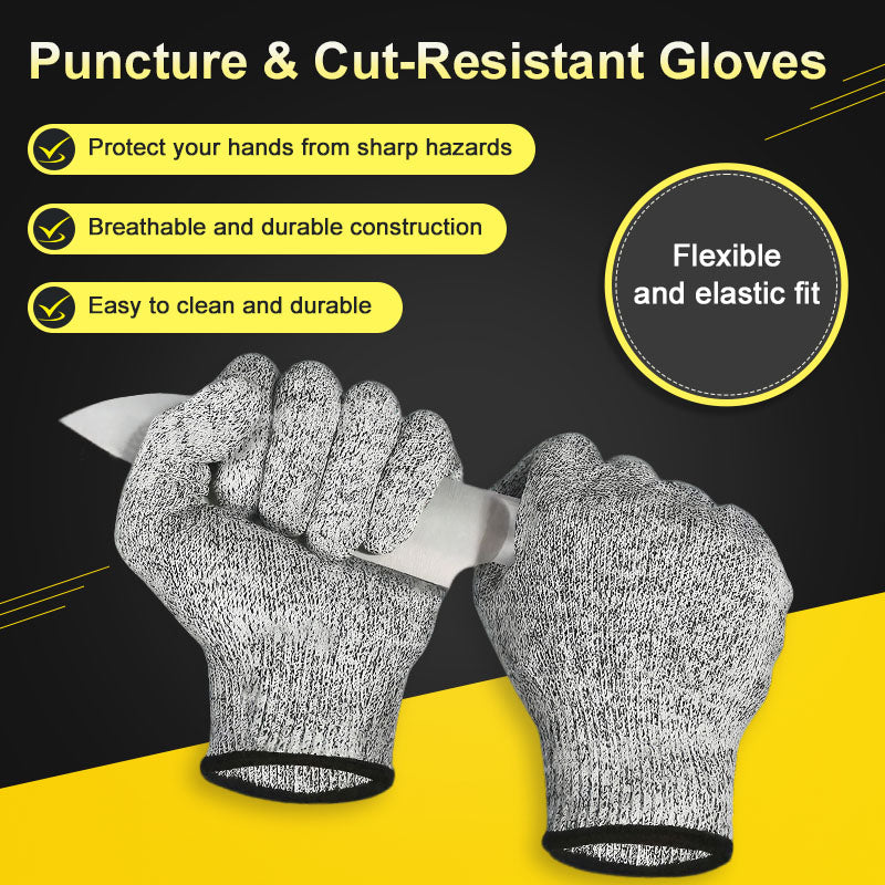 Cut-Resistant Work Gloves – Breathable, Flexible, Strong Grip
