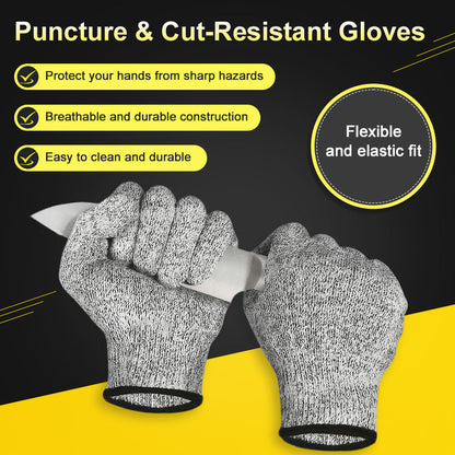Cut-Resistant Work Gloves – Breathable, Flexible, Strong Grip
