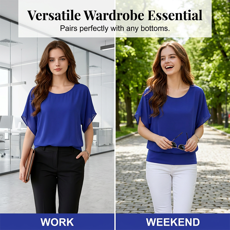 Batwing Blouse – Effortless Elegance, Soft & Breathable