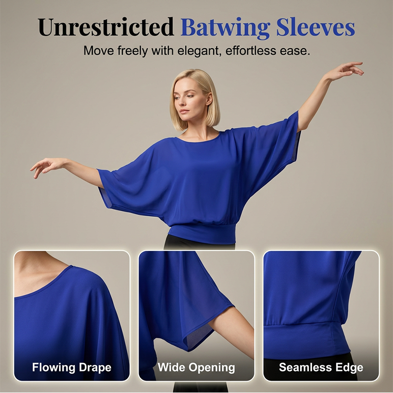Batwing Blouse – Effortless Elegance, Soft & Breathable