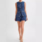 Denim 2-Piece Set – Sleeveless, High-Waist & Breathable