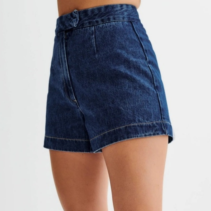 Denim 2-Piece Set – Sleeveless, High-Waist & Breathable
