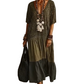 Bohemian Leopard Maxi Dress – V-Neck, Tiered & Feather-Light