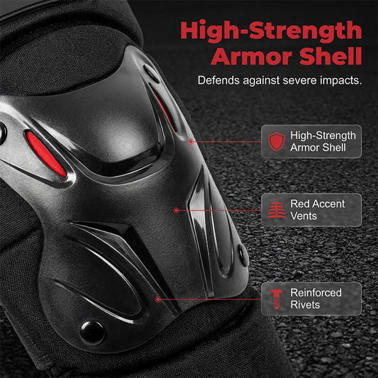 Hard Shell Knee & Elbow Pads – Breathable, Adjustable Protection