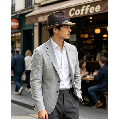 Breathable Mesh Fedora – Lightweight Sun Protection, Classic Style