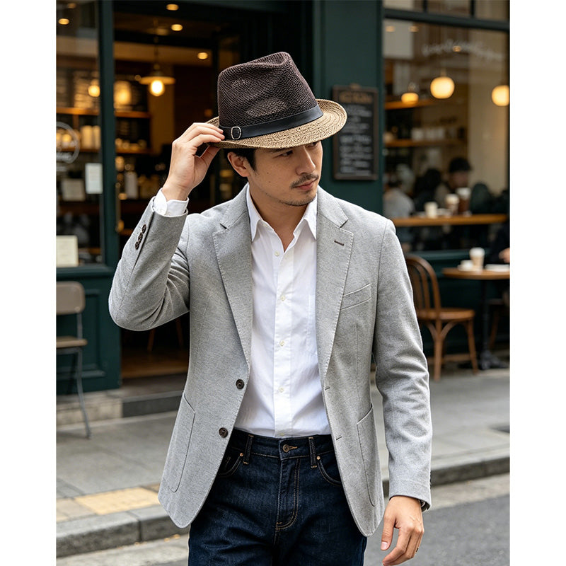 Breathable Mesh Fedora – Lightweight Sun Protection, Classic Style