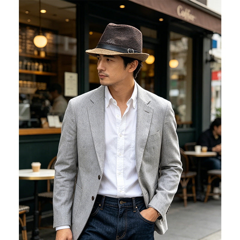 Breathable Mesh Fedora – Lightweight Sun Protection, Classic Style