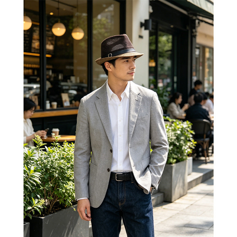 Breathable Mesh Fedora – Lightweight Sun Protection, Classic Style
