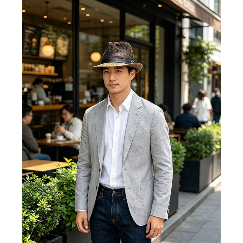 Breathable Mesh Fedora – Lightweight Sun Protection, Classic Style