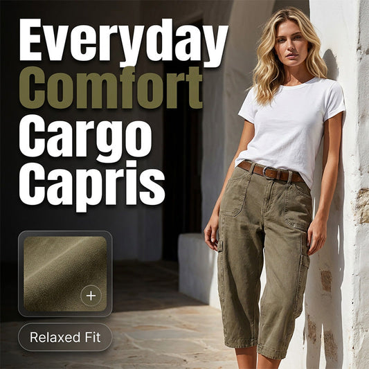 Relaxed Fit Cargo Capris – Breathable & Multi-Pocket