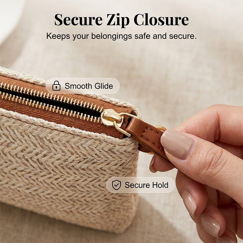 👜 LIMITED-19.99! 💥 Woven Crossbody Bag – Lightweight, Metallic Accent & Summer-Ready