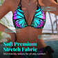 Butterfly Halter Bikini Set – Neon Print, Adjustable & Flattering Fit