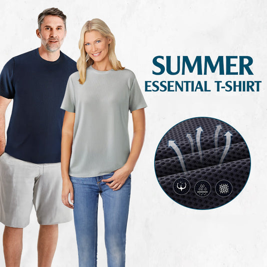 Waffle-Knit T-Shirt – Breathable, 4-Way Stretch & Classic Fit