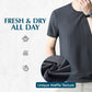 Waffle-Knit T-Shirt – Breathable, 4-Way Stretch & Classic Fit