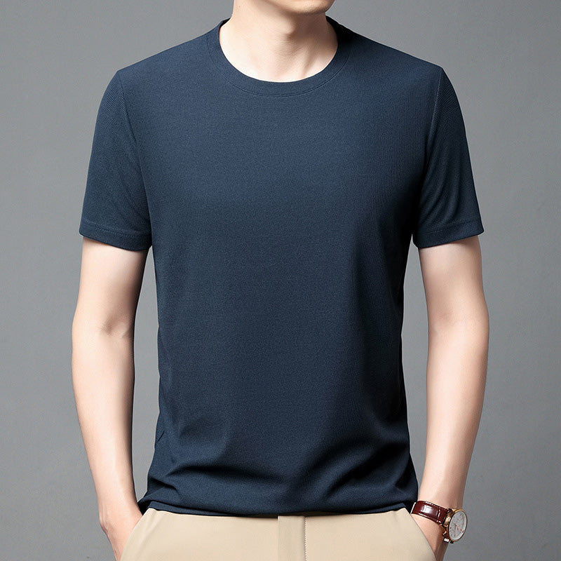 Waffle-Knit T-Shirt – Breathable, 4-Way Stretch & Classic Fit