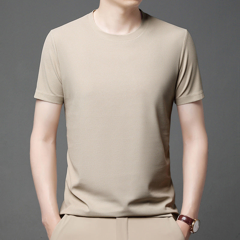 Waffle-Knit T-Shirt – Breathable, 4-Way Stretch & Classic Fit
