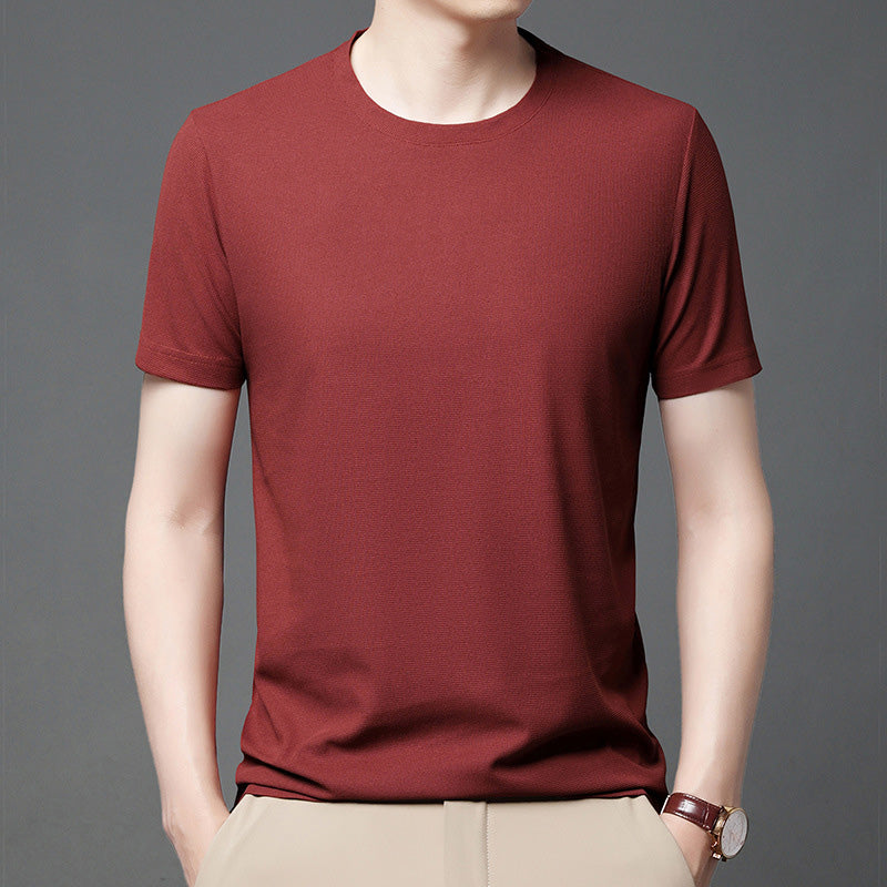 Waffle-Knit T-Shirt – Breathable, 4-Way Stretch & Classic Fit