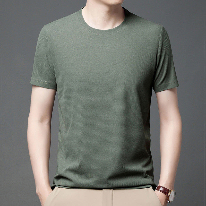 Waffle-Knit T-Shirt – Breathable, 4-Way Stretch & Classic Fit