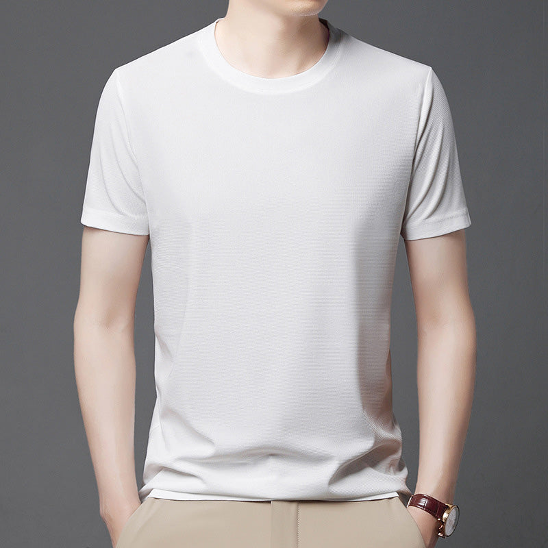 Waffle-Knit T-Shirt – Breathable, 4-Way Stretch & Classic Fit