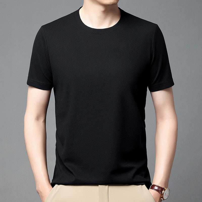 Waffle-Knit T-Shirt – Breathable, 4-Way Stretch & Classic Fit