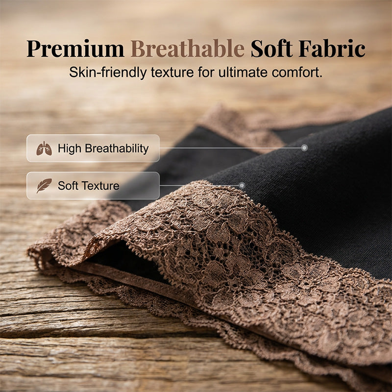 Tummy Control High-Waist Panties – Seamless Lace, Invisible & Breathable