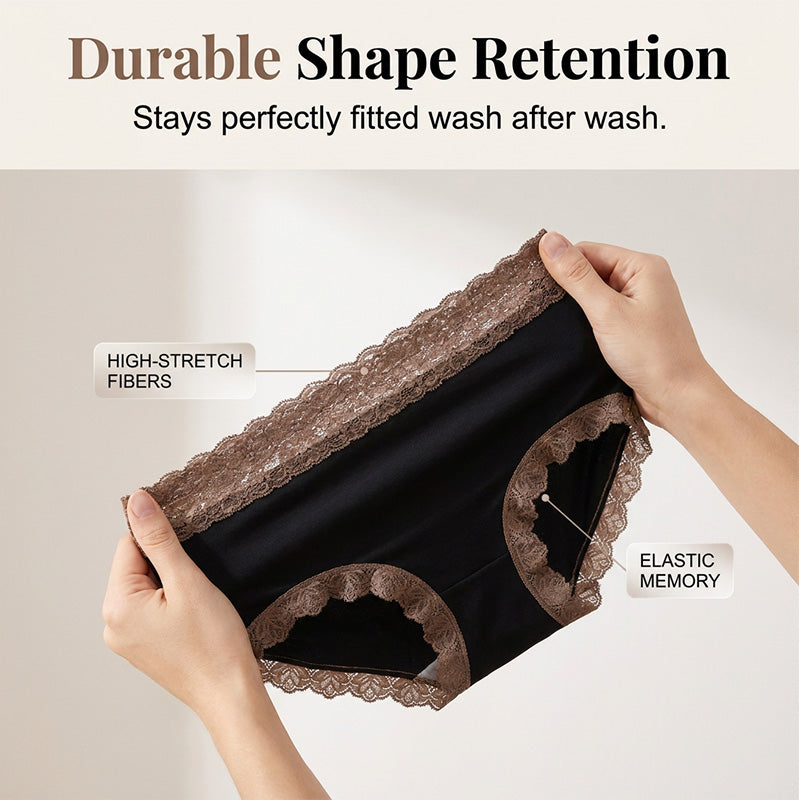 Tummy Control High-Waist Panties – Seamless Lace, Invisible & Breathable