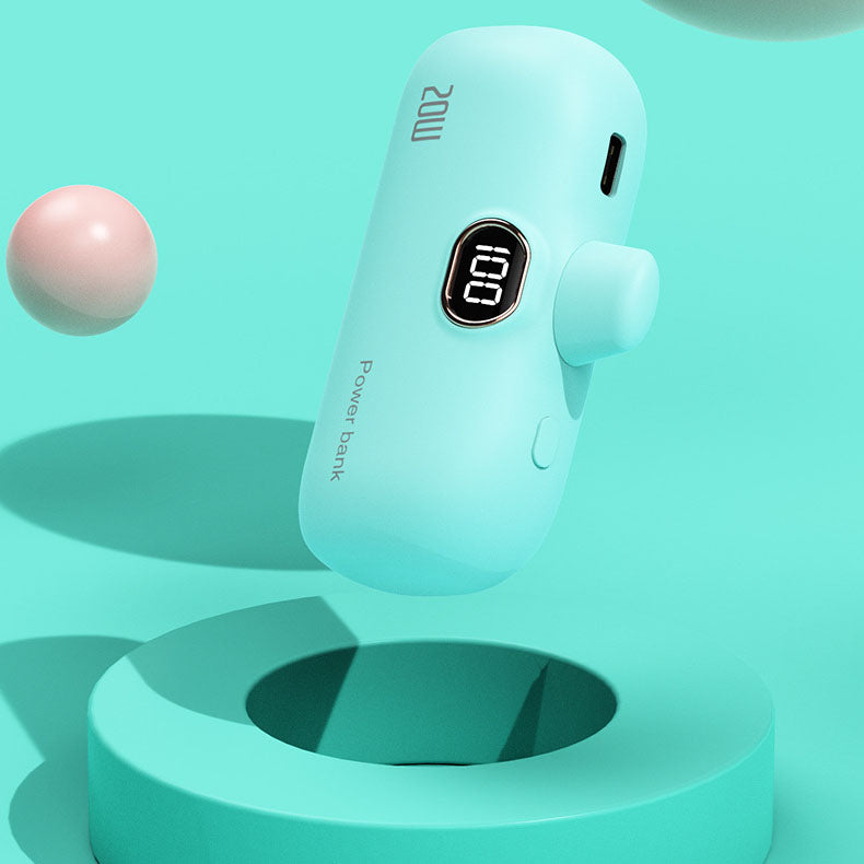 Power Up Instantly! Lipstick-Size 5000mAh Wireless Power Bank