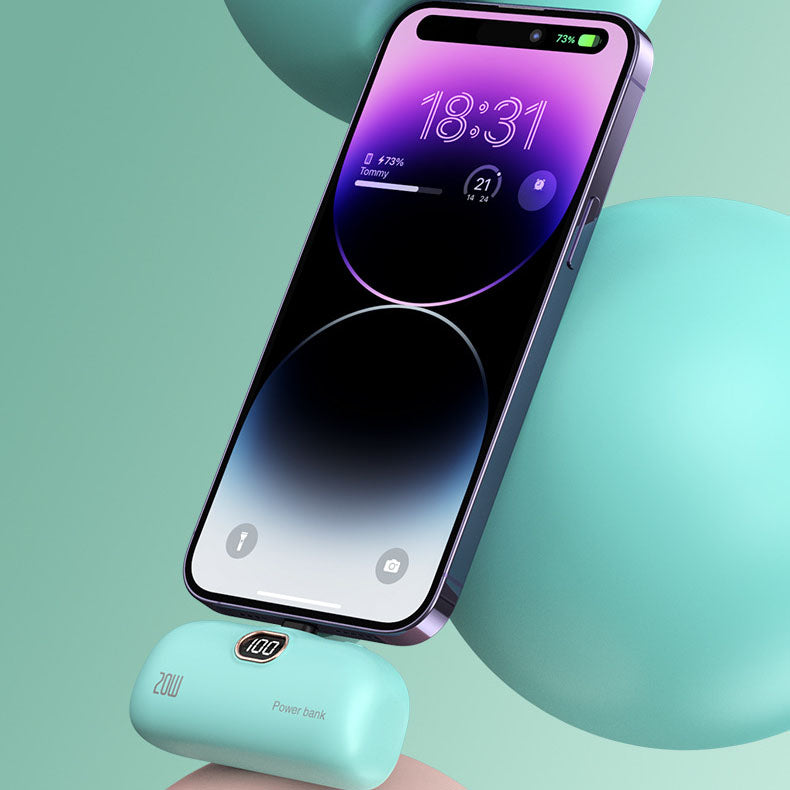 Power Up Instantly! Lipstick-Size 5000mAh Wireless Power Bank