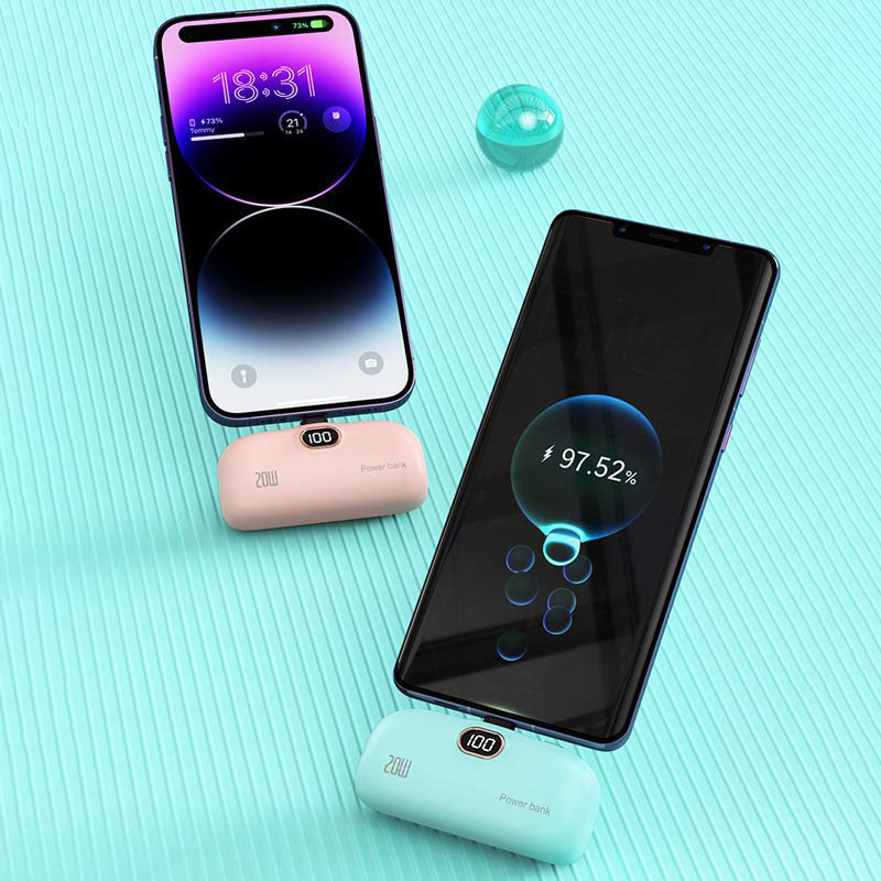 Power Up Instantly! Lipstick-Size 5000mAh Wireless Power Bank