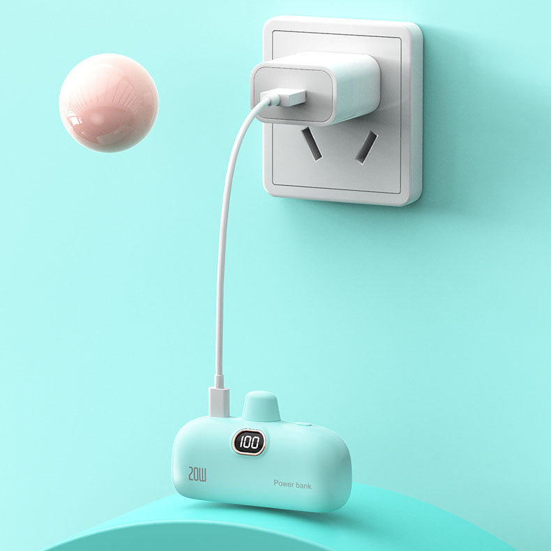 Power Up Instantly! Lipstick-Size 5000mAh Wireless Power Bank