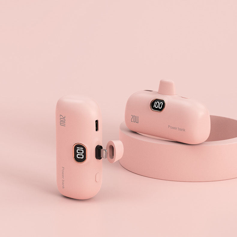 Power Up Instantly! Lipstick-Size 5000mAh Wireless Power Bank