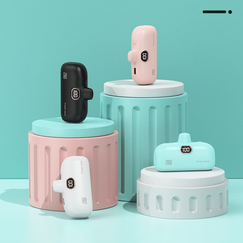 Power Up Instantly! Lipstick-Size 5000mAh Wireless Power Bank
