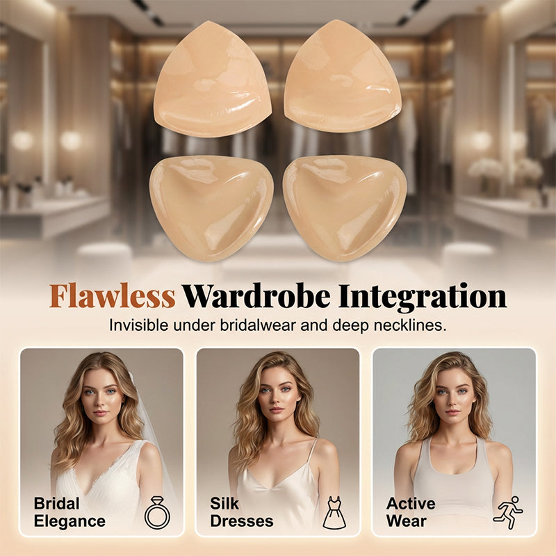Invisible Push-Up Breast Inserts – Waterproof, Double-Sided Adhesive Lift