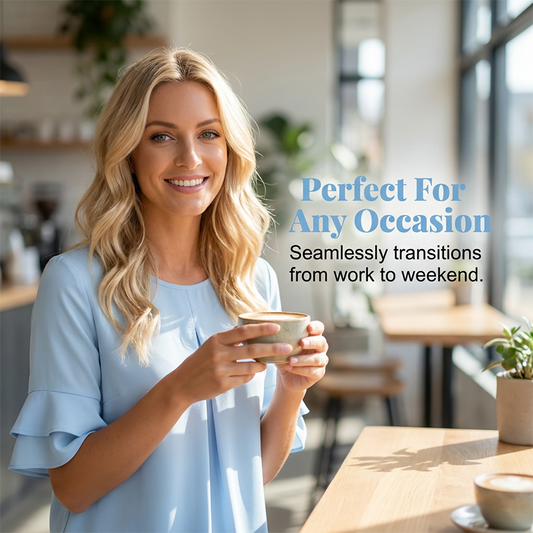 Ruffled Sleeve Blouse – Soft & Breathable