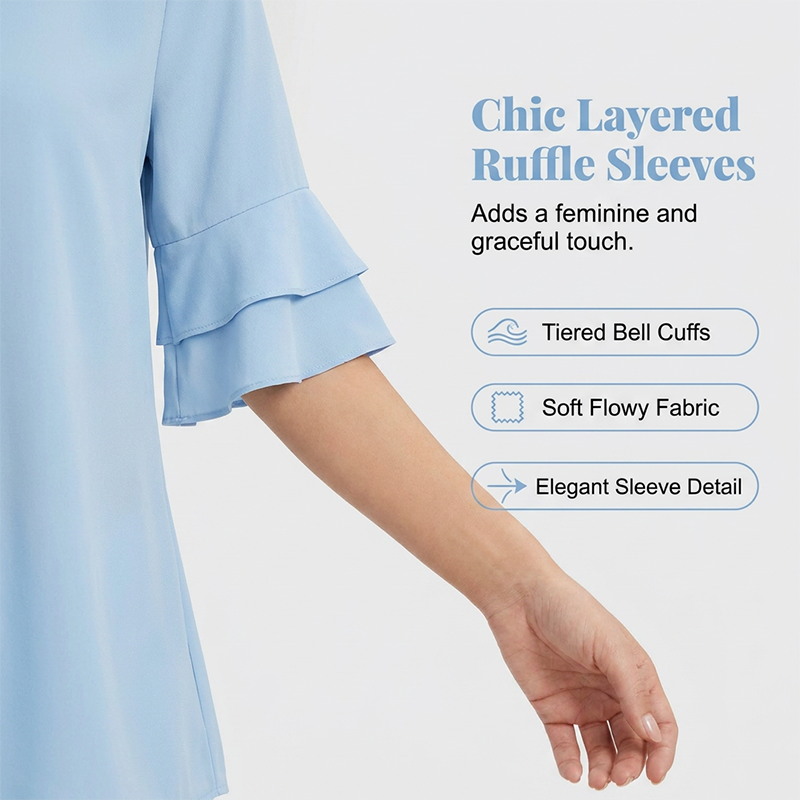 Ruffled Sleeve Blouse – Soft & Breathable