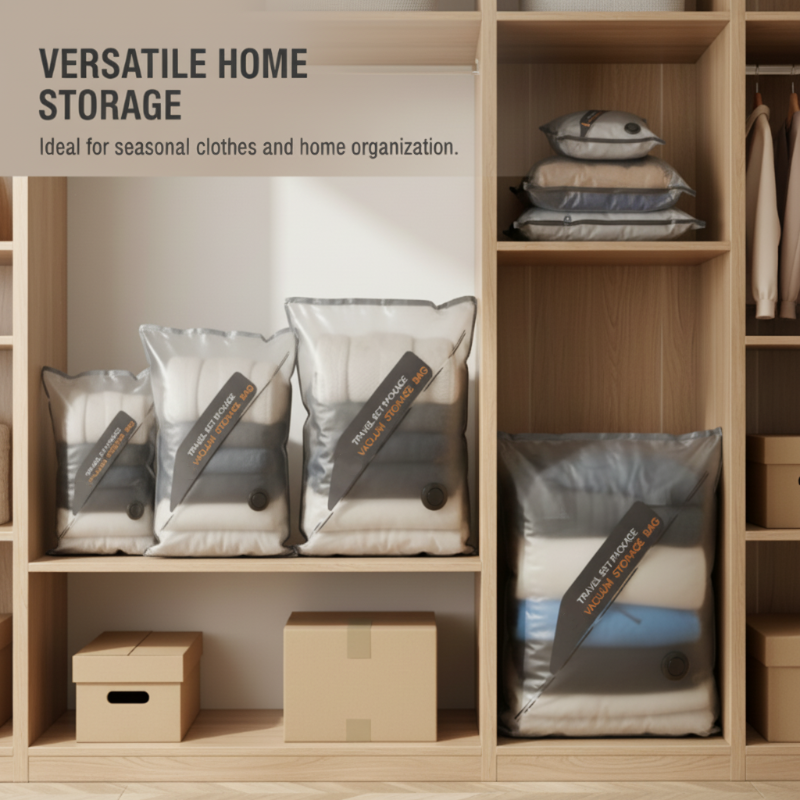 Travel-Friendly Vacuum Storage Bags – Roll & Compress ✈️🎒📦