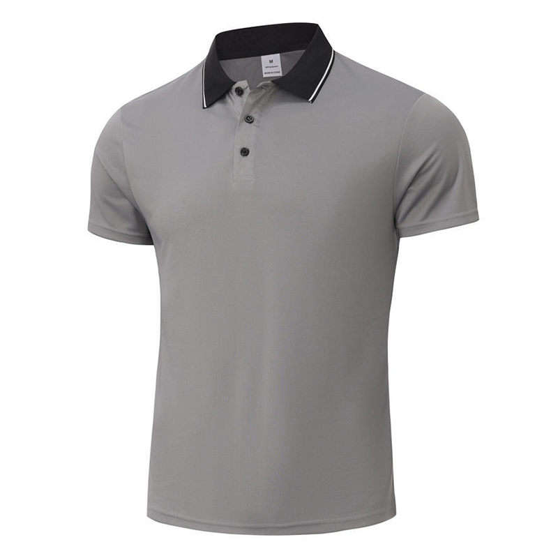 Men's Breathable Slim-Fit Polo – Contrast Collar