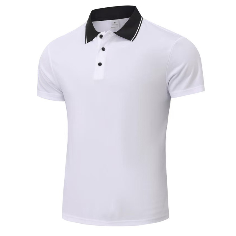 Men's Breathable Slim-Fit Polo – Contrast Collar