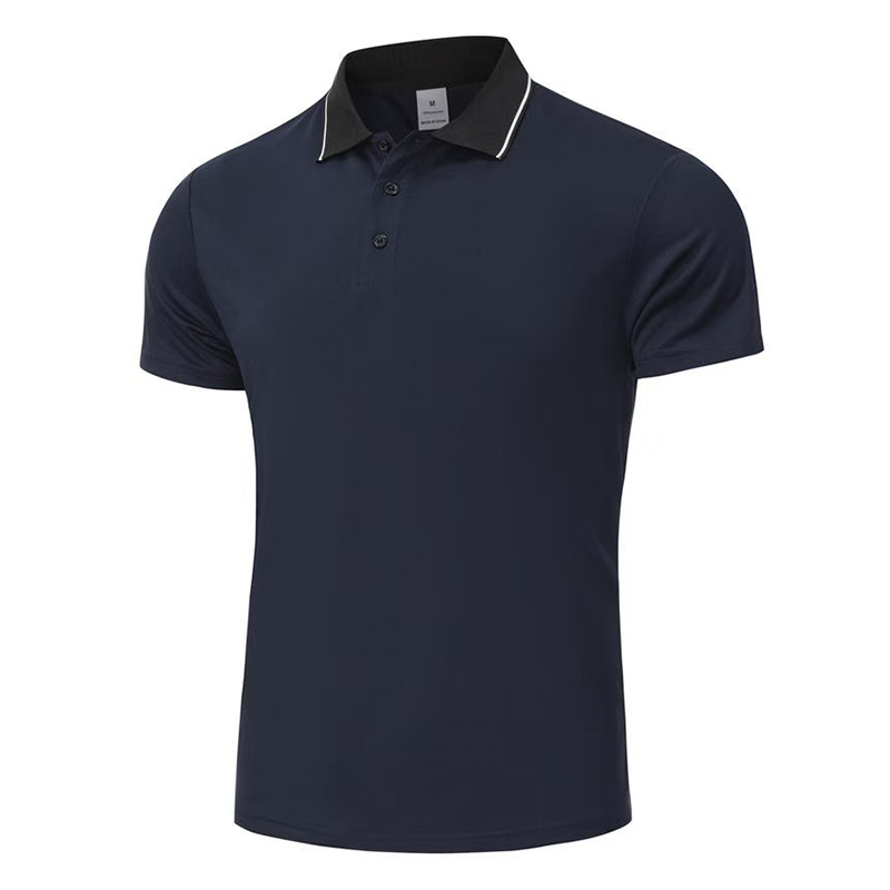 Men's Breathable Slim-Fit Polo – Contrast Collar