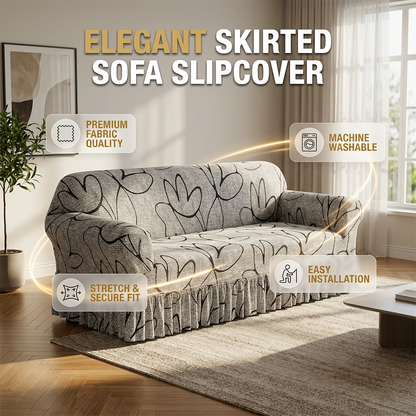 Refresh Any Sofa Instantly! No-Slip Ruffled Stretch Slipcover